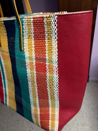 Bolso Purificación García Multicolor y Rojo