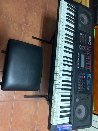 Teclado Rock Jam con soporte y banqueta