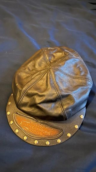 Cappello Harley Davidson Pelle Vintage