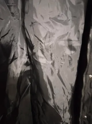 Abrigo acolchado largo negro