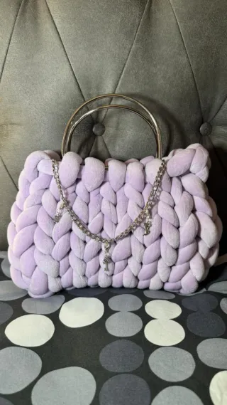 Borsa Marshmallow Lilla con Catena Argento