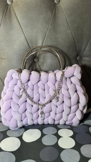 Borsa Marshmallow Lilla con Catena Argento