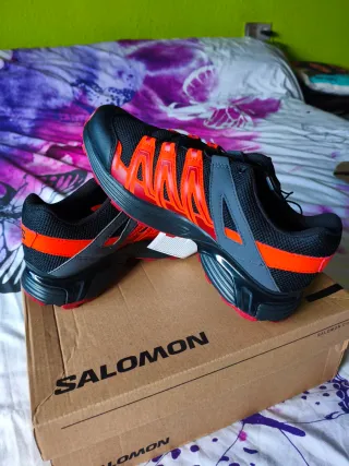 Zapatillas Salomon Montaña Negro Naranja