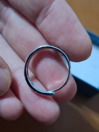 Anello acciaio smaltato luna