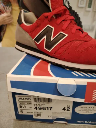 New Balance Bambas Rojas y Grises