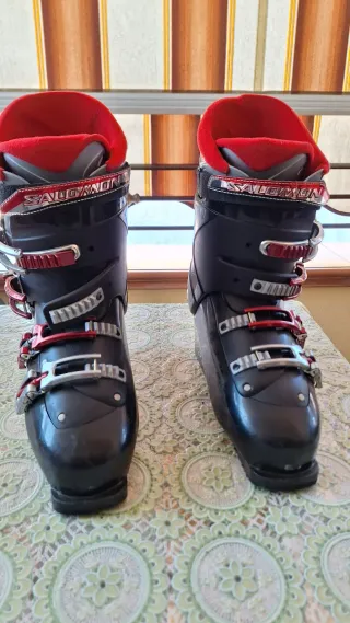 Scarponi sci Salomon neri e rossi