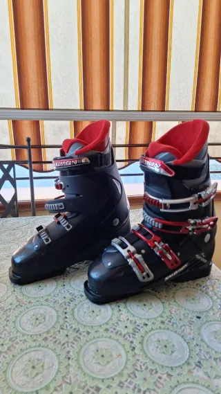 Scarponi sci Salomon neri e rossi