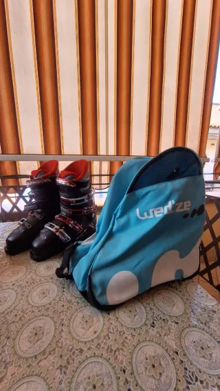 Scarponi sci Salomon neri e rossi