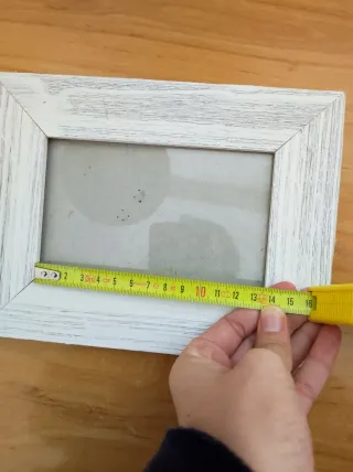 2 Marcos de fotos madera y cristal