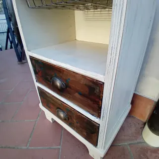 Mobiletto con 2 cassetti e cestino