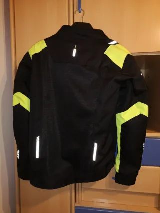 Chaqueta Moto Seventy XL Negra Amarilla Verano