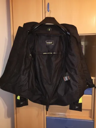 Chaqueta Moto Seventy XL Negra Amarilla Verano