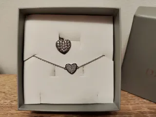 Bracciale e ciondolo D'AMANTE cuore argento