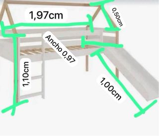 Cama infantil con tobogán