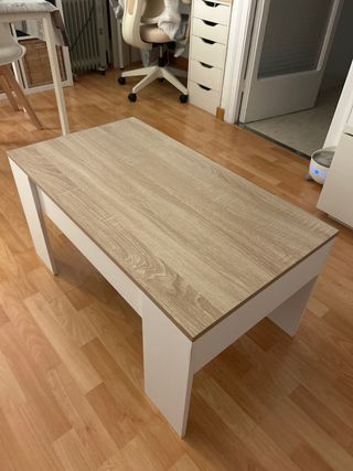 Mesa de centro elevable madera