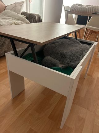 Mesa de centro elevable madera