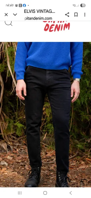 Pantalón DENIM gris hombre