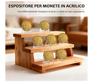 40 Supporti Acrilico Porta Carte Monete