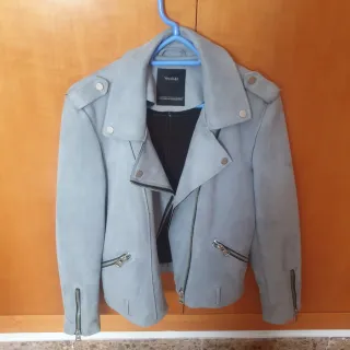 Chaqueta Yessica gris semi piel