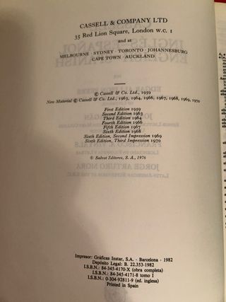 Diccionario Inglés-Español-Inglés CASSELL