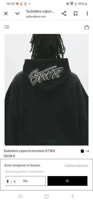 Sudadera capucha bordado STWD