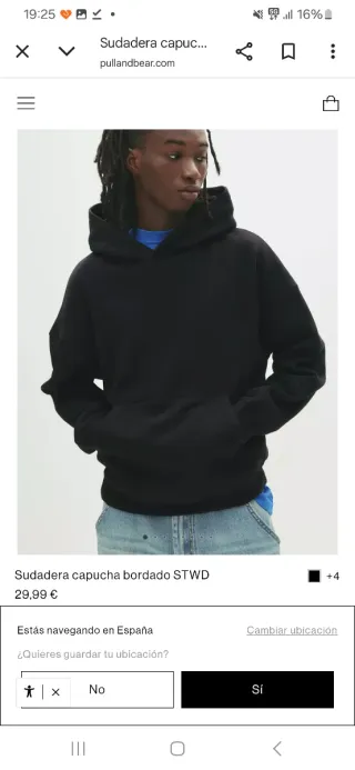 Sudadera capucha bordado STWD