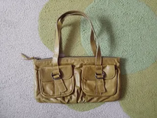 Bolso de mano Massimo Dutti  caqui.