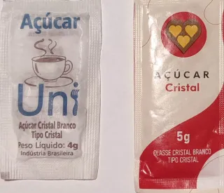 Lote de 6 sobres de azúcar variados de Brasil 🇧🇷