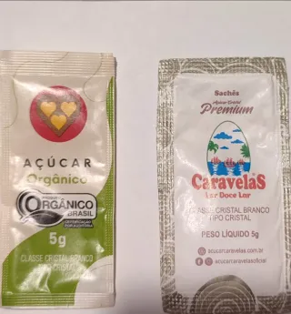 Lote de 6 sobres de azúcar variados de Brasil 🇧🇷