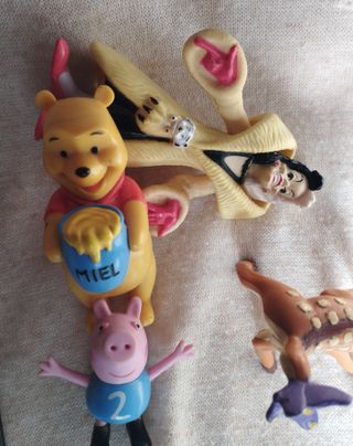 Lote Figuras Disney: Winnie, Cruella, Peppa