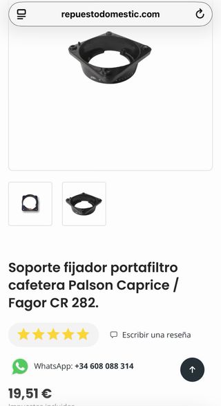 Cafetera Express  FAGOR CR-282 Negra/Gris