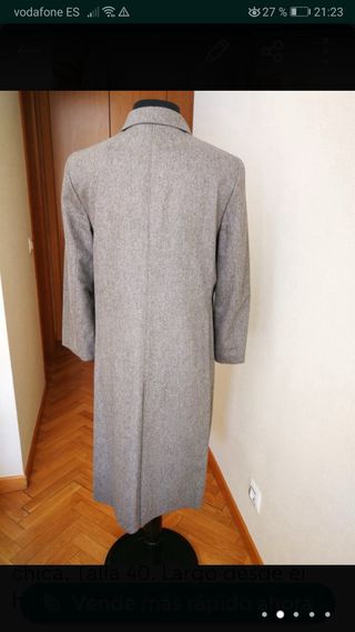 Abrigo Massimo Dutti. tipo guardapolvos.Largo 106c