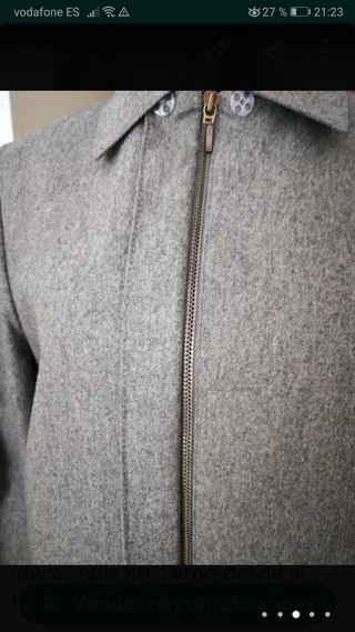 Abrigo Massimo Dutti. tipo guardapolvos.Largo 106c