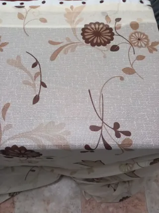 Cortina beige y marrón 2,42m