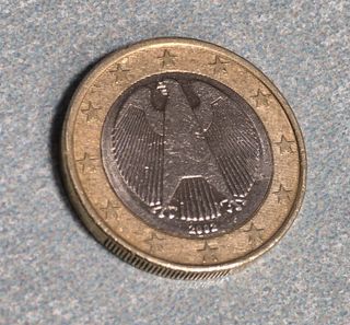 Moneta 1 Euro 2002 Germania errore di conio