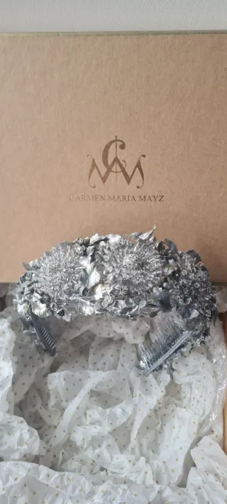 Tiara de Novia Carmen Maria Mayz Plata