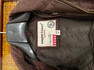 Chaqueta de piel Green Coast marrón