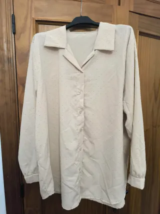 Camisa beige mujer