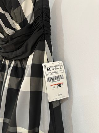 Vestido de fiesta cuadros M