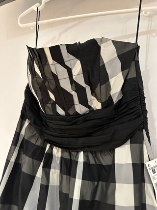 Vestido de fiesta cuadros M