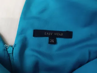 Vestido largo evento turquesa. Sólo una puesta