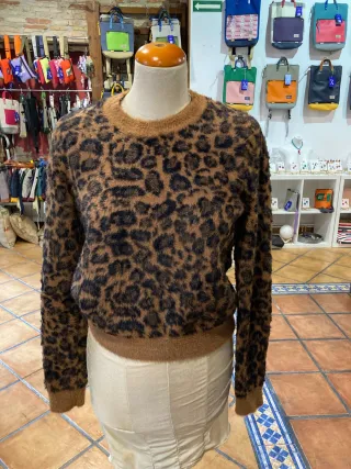 Jersey Zara Talla S Marrón y Negro