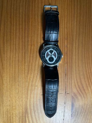 Reloj Radiant Cuarzo Negro y Plateado