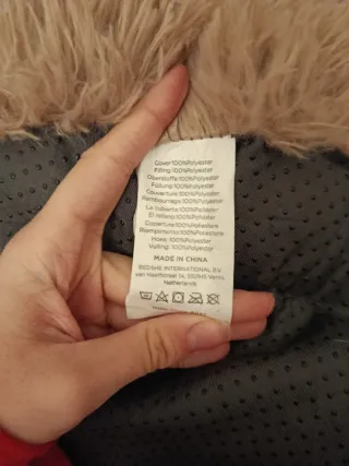 Cama para perro/gato suave flecos beige