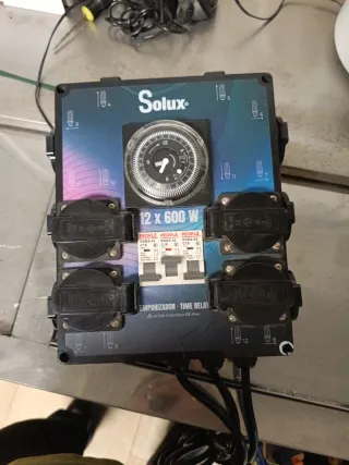 Temporizador Solux Cultivo Interior 12x600W