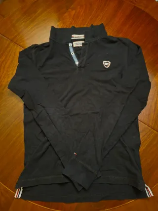Polo Tommy Hilfiger M Manga Larga Negro