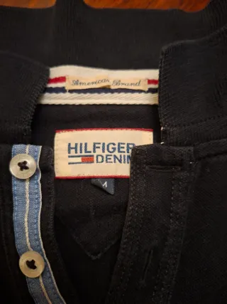 Polo Tommy Hilfiger M Manga Larga Negro