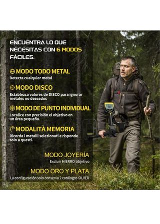 Detector Metales LOLARAN Batería Litio