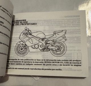 Manual Honda CBR900RR Fireblade SC33