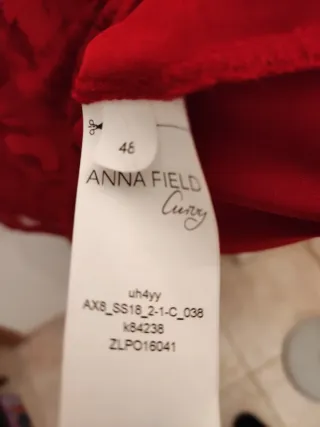 Vestido fiesta Anna Field Curvy Rojo Talla 48